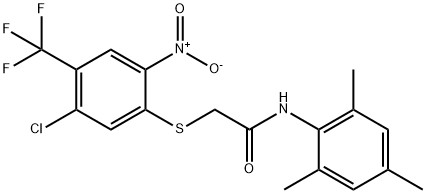 N1-MESITYL-2-([5-CHLORO-2-NITRO-4-(TRIFLUOROMETHYL)PHENYL]THIO)ACETAMIDE