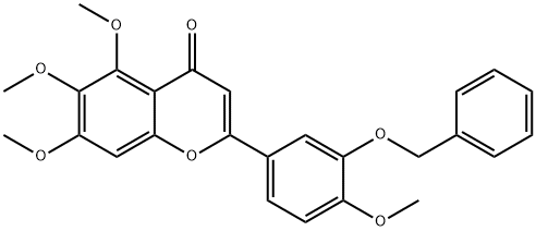 3'-BENZYLOXY-4',5,6,7-TETRAMETHOXYFLAVONE Structural