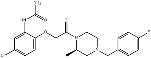 Urea, N-[5-chloro-2-[2-[(2R)-4-[(4-fluorophenyl)Methyl]-2-Methyl-1-piperazinyl]-2-oxoethoxy]phenyl]- Structural