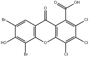 1-CARBOXYL-5,7-DIBROMO-6-HYDROXY-2,3,4-TRICHLOROXANTHONE