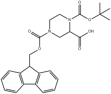 N1-BOC-N4-FMOC-PIPERAZINE-2-CARBOXYLIC ACID,1-BOC-4-FMOC-PIPERAZINE-2-CARBOXYLIC ACID,1-N-BOC-4-N-FMOC-PIPERAZINE-2-CARBOXYLIC ACID