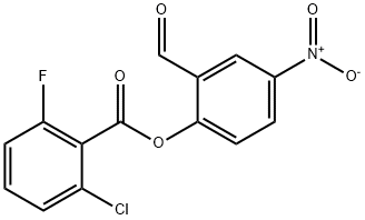 2-FORMYL-4-NITROPHENYL 2-CHLORO-6-FLUOROBENZOATE Structural