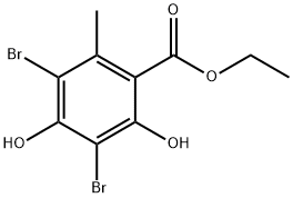 ETHYL 3,5-DIBROMO-2,4-DIHYDROXY-6-METHYLBENZOATE Structural