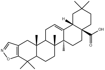 Oleana-2,12-dieno[2,3-d]isoxazol-28-oic acid Structural