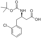 BOC-(R)-3-AMINO-4-(2-CHLORO-PHENYL)-BUTYRIC ACID Structural