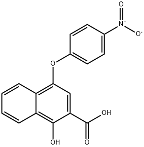 1-Hydroxy-4-(4-nitrophenoxy)-2-naphthoic acid Structural