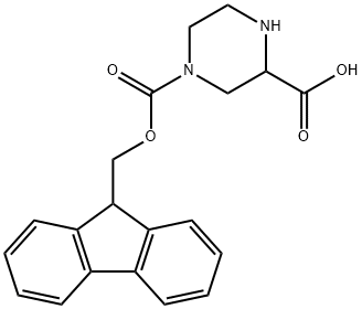 4-FMOC-PIPERAZINE-2-CARBOXYLIC ACID Structural