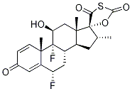 (6α,11β,16α,17α)-6,9-Difluoro-11-hydroxy-16-Methyl-spiro[androsta-1,4-diene-17,5'-[1,3]oxathiolane]-2',3,4'-trione Structural