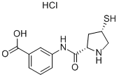 3-[(2S,4S)-4-Mercaptopyrrolidine-2-carboxamido]benzoic acid hydrochloride Structural