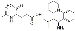 (S,S')-3-METHYL-1-(2-PIPERIDINOPHENYL)BUTYLAMINE, N-ACETYL-GLUTAMATE SALT Structural