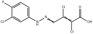 2,3-DICHLORO-4-[2-(3-CHLORO-4-FLUOROPHENYL)HYDRAZONO]BUT-2-ENOIC ACID