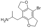 2-(8-BROMO-2,3,6,7-TETRAHYDRO-BENZO[1,2-B:4,5-B']DIFURAN-4-YL)-1-METHYL-ETHYLAMINE Structural