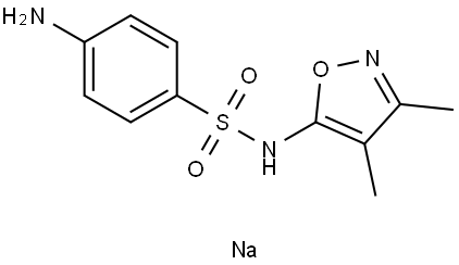 sodium N-(3,4-dimethylisoxazol-5-yl)sulphanilamidate Structural