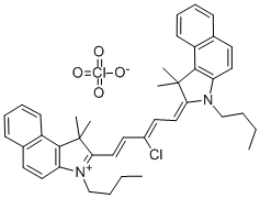 1H-BENZ[E]INDOLIUM, 3-BUTYL-2-[5-(3-BUTYL-1,3-DIHYDRO-1,1-DIMETHYL-2H-BENZ[E]INDOL-2-YLIDENE)-3-CHLORO-1,3-PENTADIENYL]-1,1-DIMETHYL-, PERCHLORATE