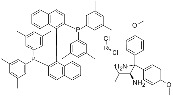 Dichloro{(S)-(-)-2,2'-bis[di(3,5-xylyl)phosphino]-1,1'-binaphthyl}[(2S)-(+)-1,1-bis(4-methoxyphenyl)-3-methyl-1,2-butanediamine]ruthenium(II)