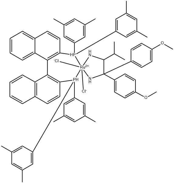 Dichloro{(R)-(+)-2,2'-bis[di(3,5-xylyl)phosphino]-1,1'-binaphthyl}[(2R)-(-)-1,1-bis(4-methoxyphenyl)-3-methyl-1,2-butanediamine]ruthenium(II)