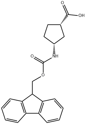 (+)-(1S,3R)-N-FMOC-3-AMINOCYCLOPENTANECARBOXYLIC ACID Structural