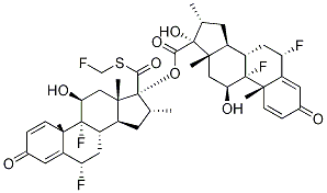 (6α,11β,16α,17α)-6,9-difluoro-11,17-dihydroxy-16-Methyl-3-oxo-Androsta-1,4-diene-17-carboxylic Acid (6α,11β,16α,17α)-6,9-difluoro-17-[[(fluoroMethyl)thio]carbonyl]-11-hydroxy-16-Methyl-3-oxoandrosta-1,4-dien-17-yl Ester Structural