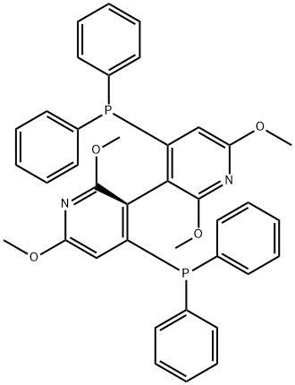 (R)-(+)-2,2',6,6'-TETRAMETHOXY-4,4'-BIS(DIPHENYLPHOSPHINO)-3,3'-BIPYRIDINE Structural