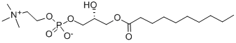 2-[[(2R)-3-decanoyloxy-2-hydroxypropoxy]-hydroxyphosphoryl]oxyethyl-trimethylazanium Structural