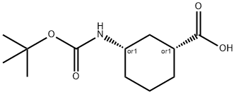 BOC-(+/-)-CIS-3-AMINOCYCLOHEXANE-1-CARBOXYLIC ACID Structural