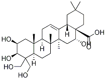 2β,3β,16α,23,24-Pentahydroxyolean-12-en-28-oic acid Structural