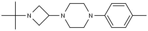 N-T-BUTYL-3-(4-(P-METHYLPHENYL)PIPERAZINYL)AZETIDINE Structural