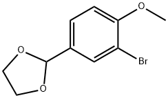 1-BROMO-5-(1,3-DIOXOLAN-2-YL)-2-METHOXYBENZENE Structural