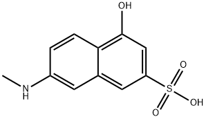 4-Hydroxy-7-methylamino-2-naphthalenesulfonic acid Structural