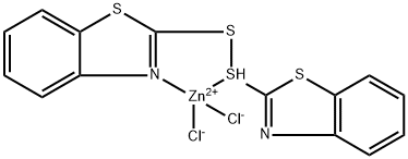 dichloro[2,2'-dithiobis[benzothiazole]]zinc Structural
