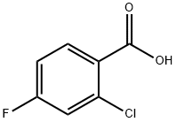 2-Chloro-4-fluorobenzoic acid Structural