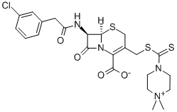 (6R,7R)-7-[[2-(3-chlorophenyl)acetyl]amino]-3-[(4,4-dimethyl2,3,5,6-te trahydropyrazine-1-carbothioyl)sulfanylmethyl]-8-oxo-5-thia-1-azabicyc lo[4.2.0]oct-2-ene-2-carboxylate