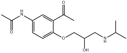 (±)-N-[3-acetyl-4-[2-hydroxy-3-[(1-methylethyl)amino]propoxy]phenyl]acetamide Structural