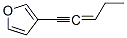 Furan, 2-(3E)-3-penten-1-ynyl- (9CI) Structural