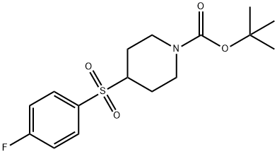 4-(4-FLUORO-BENZENESULFONYL)-PIPERIDINE-1-CARBOXYLIC ACID TERT-BUTYL ESTER Structural