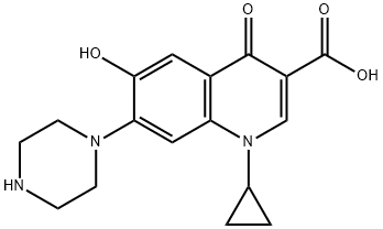 6-Hydroxy-6-defluoro Ciprofloxacin Structural