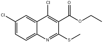 ETHYL 4,6-DICHLORO-2-(METHYLTHIO)QUINOLINE-3-CARBOXYLATE Structural