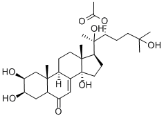 20-HYDROXYECDYSONE 22-ACETATE Structural