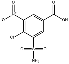 4-Chloro-3-nitro-5-sulphamoylbenzoic acid Structural