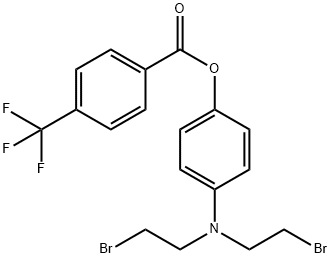 Phenol, p-(bis(2-bromoethyl)amino)-, p-(alpha,alpha,alpha-trifluoromet hyl)benzoate