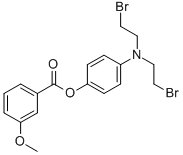 p-(Bis(2-bromoethyl)amino)phenol m-methoxybenzoate