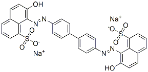 disodium 8,8'-[[1,1'-biphenyl]-4,4'-diylbis(azo)]bis(7-hydroxynaphthalene-1-sulphonate) Structural