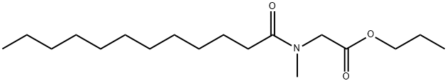 Glycine, N-Methyl-N-(1-oxododecyl)-, propyl ester Structural