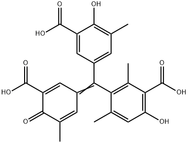 3-[(3-Carboxy-4-hydroxy-5-methylphenyl)(3-carboxy-5-methyl-4-oxo-2,5-cyclohexadien-1-ylidene)methyl]-6-hydroxy-2,4-dimethylbenzoic acid