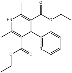 2,6-Dimethyl-4-(2-pyridyl)-1,4-dihydropyridine-3,5-dicarboxylic acid diethyl ester Structural