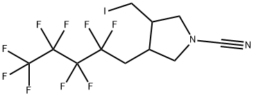 N-CYANO-3-(IODOMETHYL)-4-(1H,1H-NONAFLUOROPENTYL)PYRROLIDINE