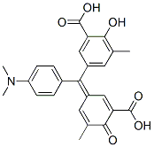 5-[(3-carboxy-5-methyl-4-oxo-2,5-cyclohexadien-1-ylidene)[4-(dimethylamino)phenyl]methyl]-3-methylsalicylic acid  Structural