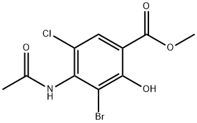 Methyl 4-(acetylaMino)-3-broMo-5-chloro-2-hydroxybenzoate Structural Picture