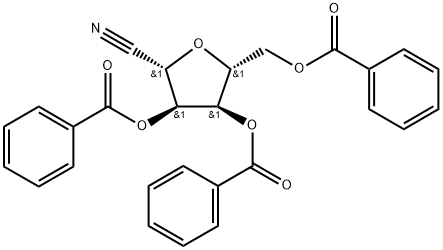 2,3,5-Tri-O-benzoyl-beta-D-ribofuranosyl cyanide Structural