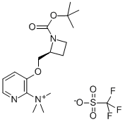 (3-[2(S)-N-(TERT-BUTOXYCARBONYL)-2-AZETIDINYL-METHOXY]PYRIDIN-2-YL)TRIMETHYLAMMONIUM TRIFLUOROMETHANESULFONATE